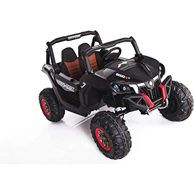 RIRICAR Buggy Kinder elektroauto 12V 2 sitzer, NEU RSX Elektro Buggy für Kinder, Schwarz, mit 2,4-GHz Fernbedienung, Allradantrieb – Bild 4