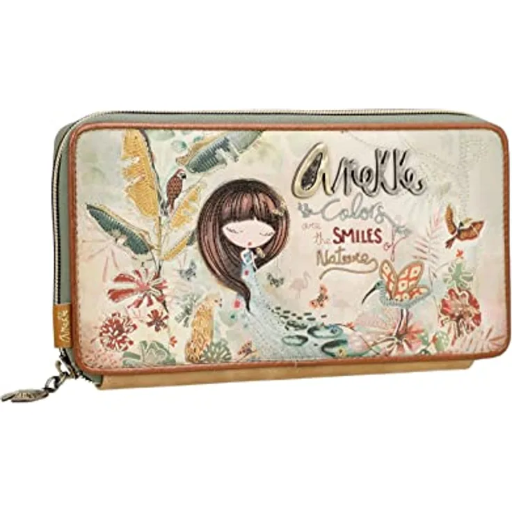 Anekke Geldbörse Amazonia, mit RFID-Blocker Schutz, in Multicolor (hellbraun / beige / khaki / Motiv)