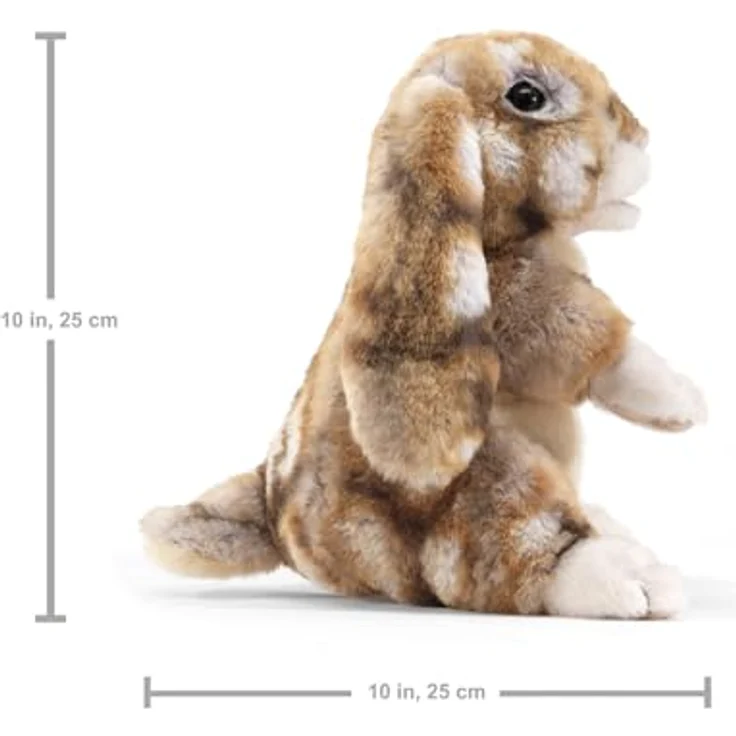 Folkmanis Silky Bunny Rabbit, Handpuppe aus seidenweichem Material, 25 cm, bewegliche Ohren und Kopf – Bild 7