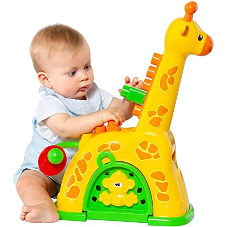 M MOLTO Activity Giraffe, Musikspielzeug mit 15 Aufbewahrungsblöcken und Melodien – Bild 2