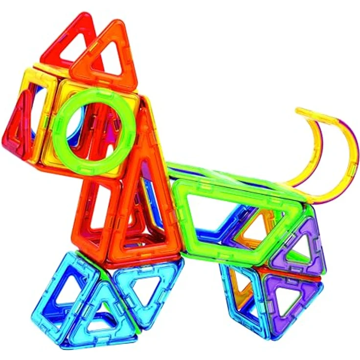 MAGFORMERS Basic 42 Set, Klemmbausteine mit interaktiven Spielfunktionen, tragbar – Bild 5
