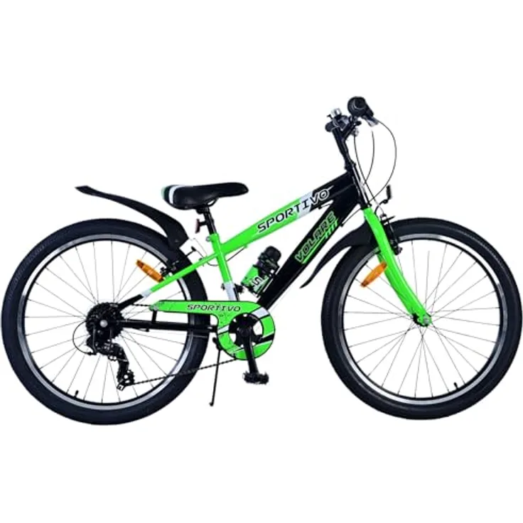 Volare Kinderfahrrad Sportivo für Jungen 24 Zoll in Grün mit 7-Gänge-Schaltung