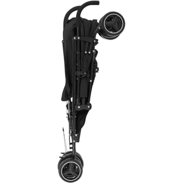 Kikkaboo Kinderwagen Käfer, Stahlrahmen, Korb, abnehmbare Vorderräder, Fußstütze, Farben:black – Bild 5