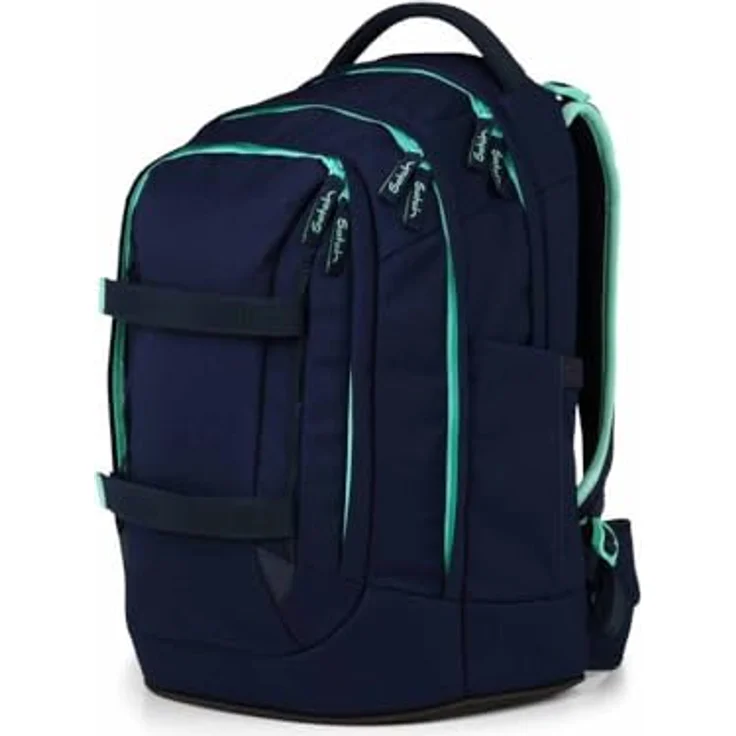 Satch Pack Schulrucksack Set 2tlg. mit Schlamperbox, 30 Liter Volumen, Ocean Mint – Bild 4
