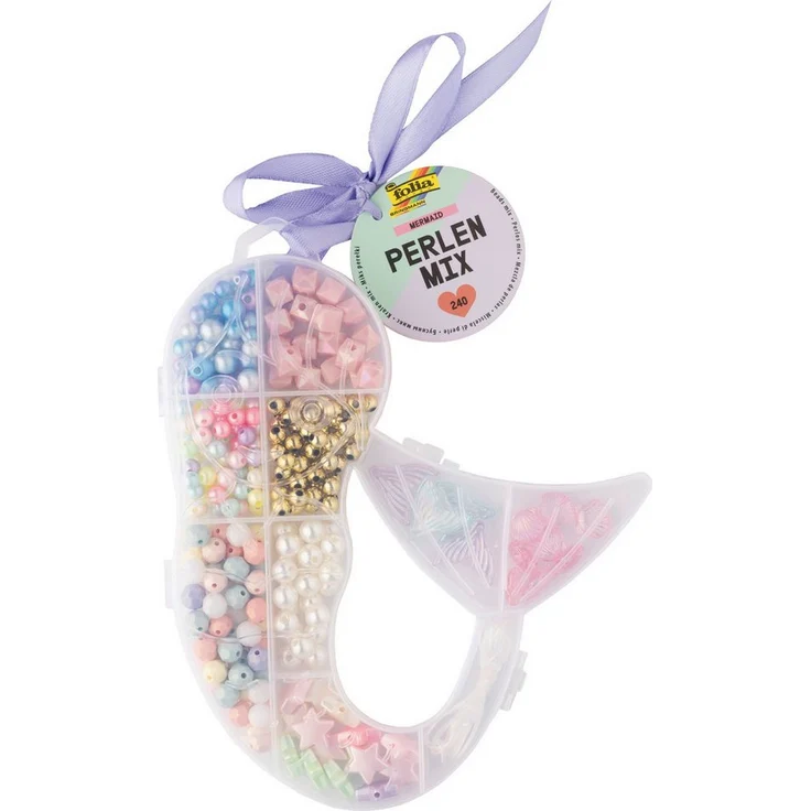 Folia Bastelperlen Folia Perlen Mix MERMAID, 240 Teile – Bild 1