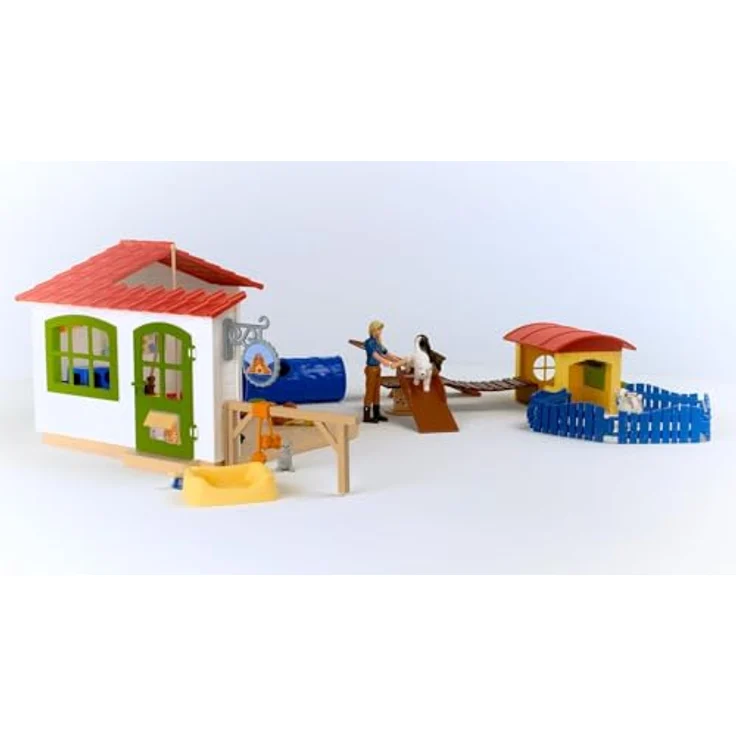 Schleich Tierhotel 42607, Farm World mit Hundeparcours, Kratzbaum und Wippe für Katzen und Meerschweinchen, NEU Juli 2023 – Bild 10