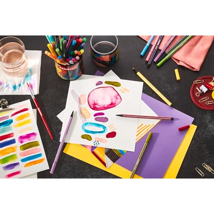 STABILO ARTY Filzstift Pen 68 - 45er Metalldose, 45 verschiedene Farben für kreative Vielfalt – Bild 11