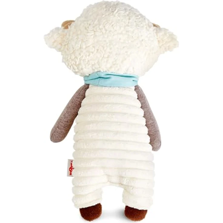 HABA Schnullertier Widder Wollbert, abnehmbares Schnullerband, weiches Kuscheltier für Babys zur Geburt, 100% Polyester – Bild 2