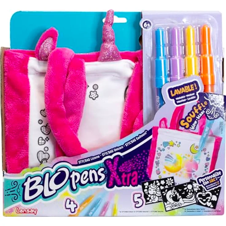 Lansay Schreibset Styl'bag, buntes Schreibset mit Malvorlagen, rosa – Bild 2