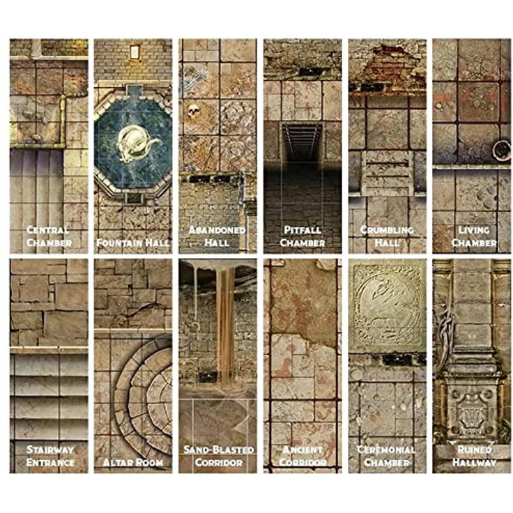 Gale Force Nine GF9TFD04 Tenfold Dungeon: The Temple, Miniaturenspiel Brettspiel in Gelb – Bild 3