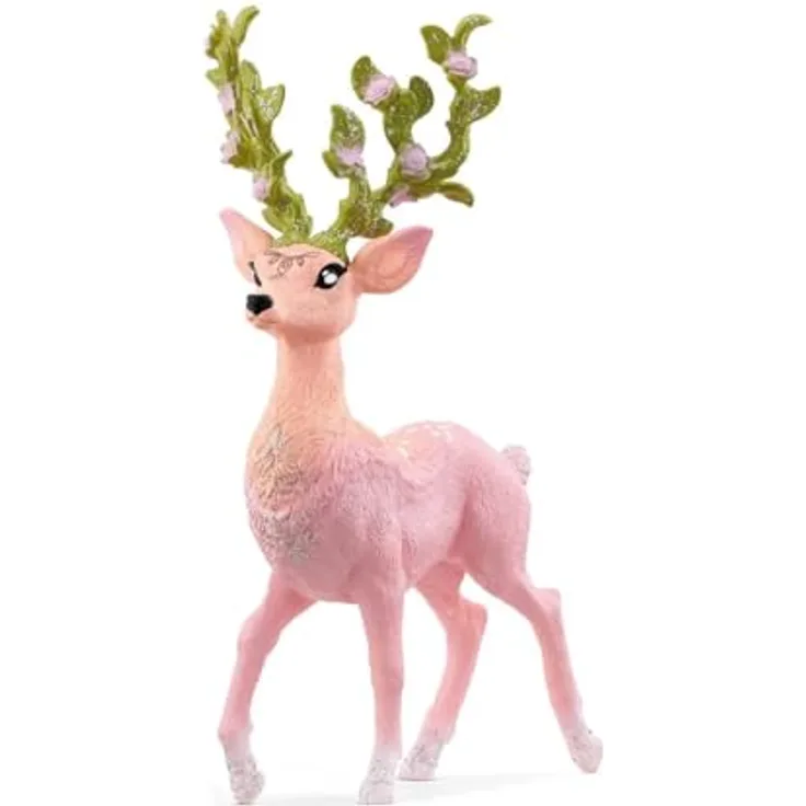 Schleich Magischer Hirsch BAYALA (70793) mit rosa Fell, Mandala Tattoo und GlitzerHufen, 9 x 5,6 x 13,5 cm
