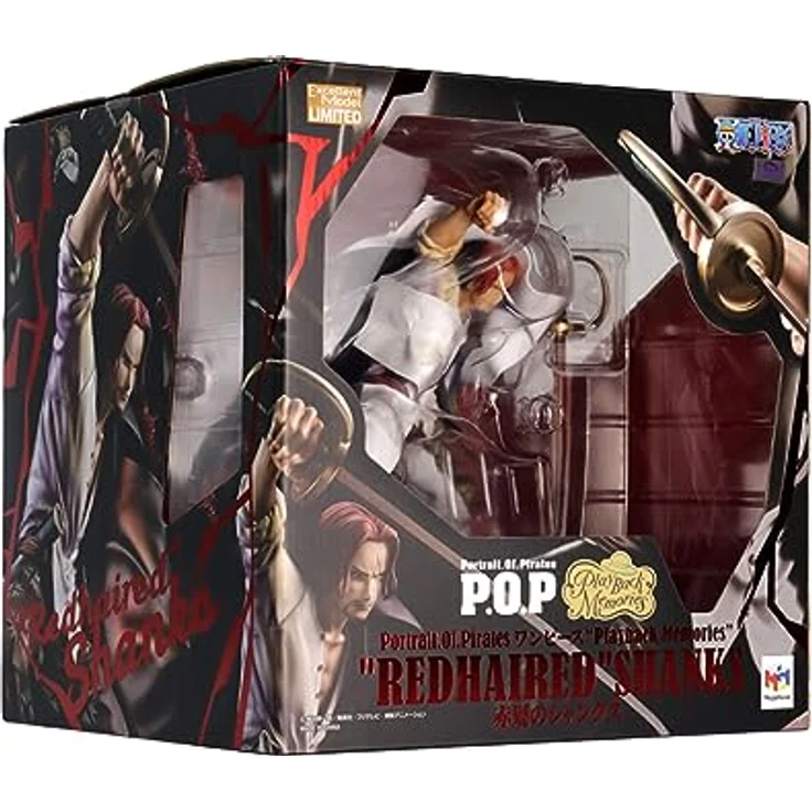 Megahouse One Piece - Red-Haired Shanks - P.O.P. PVC-Statue, 21,5 cm, Sammelfigur – Bild 7