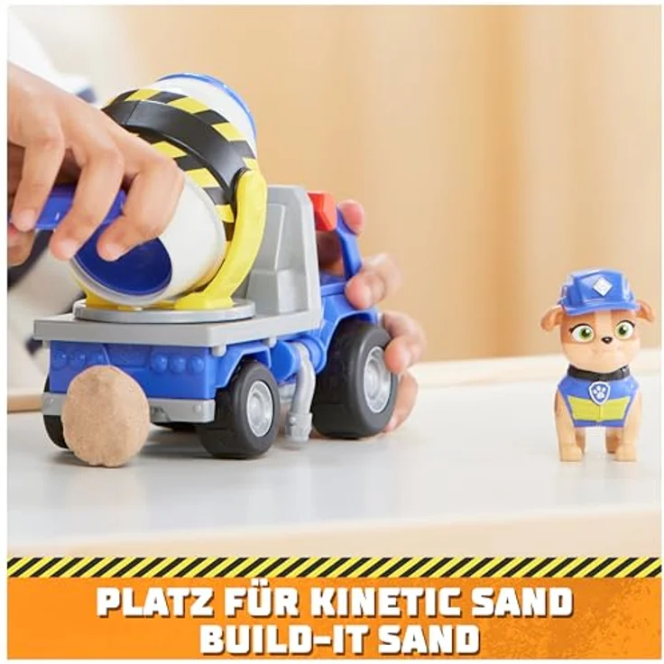 Spin Master Rubble & Crew - Zementmischer-Baufahrzeug mit drehbarer Mischtrommel und abnehmbarer Mix-Spielfigur – Bild 4