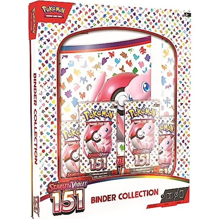 The Pokemon Company Pokémon TCG: Scharlachrot & Violett 151 - Sammelkarten-Binder mit 360 Kartenplätzen und 4 Boosterpacks – Bild 1