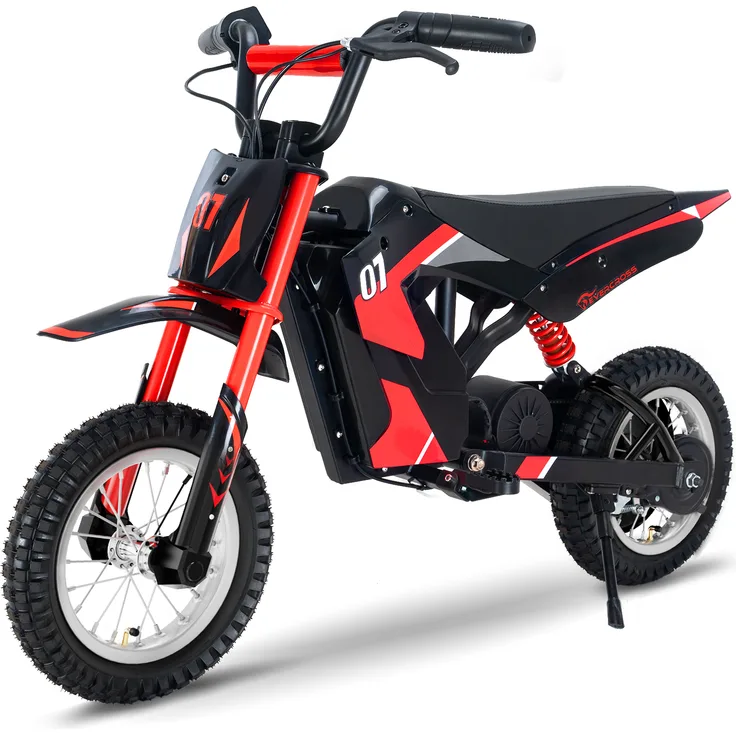 EVERCROSS TECH EV12M Kinder Elektromotorrad, 300W, 3 Geschwindigkeitsmodi bis 25 km/h, 10 km Reichweite, für 3-12 Jahre, Rot