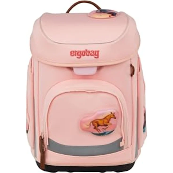 ergobag cubo Set, ergonomischer Schulranzen 5-teilig für 1. Klasse, höhenverstellbar, standfest und individuell gestaltbar, aus 27,7 recycelten PET-Flaschen – Bild 2