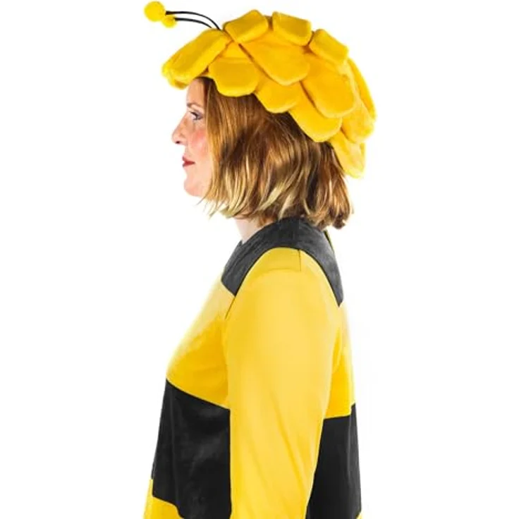Maskworld Biene Maja Kopfbedeckung für Erwachsene - Gelbe Schaumstoff-"Haare" mit biegsamen Bienenfühlern – Bild 3
