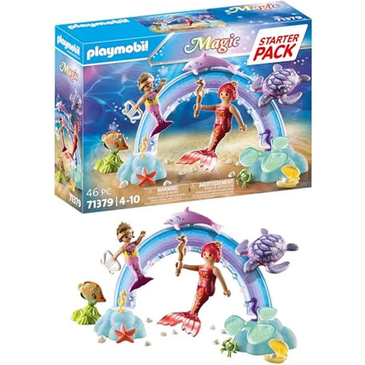 PLAYMOBIL Magic 71379 Starter Pack Meerjungfrauen, Spielfigurenset mit 2 Meerjungfrauen und Meeresfreunden, ab 4 Jahren – Bild 1