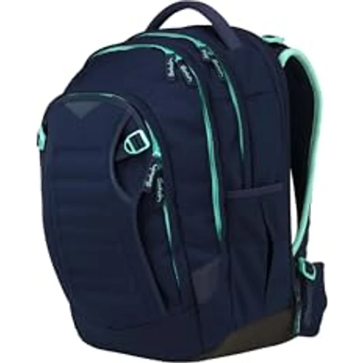 Satch Match Plus Schulrucksack, erweiterbar auf 35 Liter, ergonomisch mit Fronttasche in Ocean Mint - Blau, reflektierend und aus recyceltem Material – Bild 2