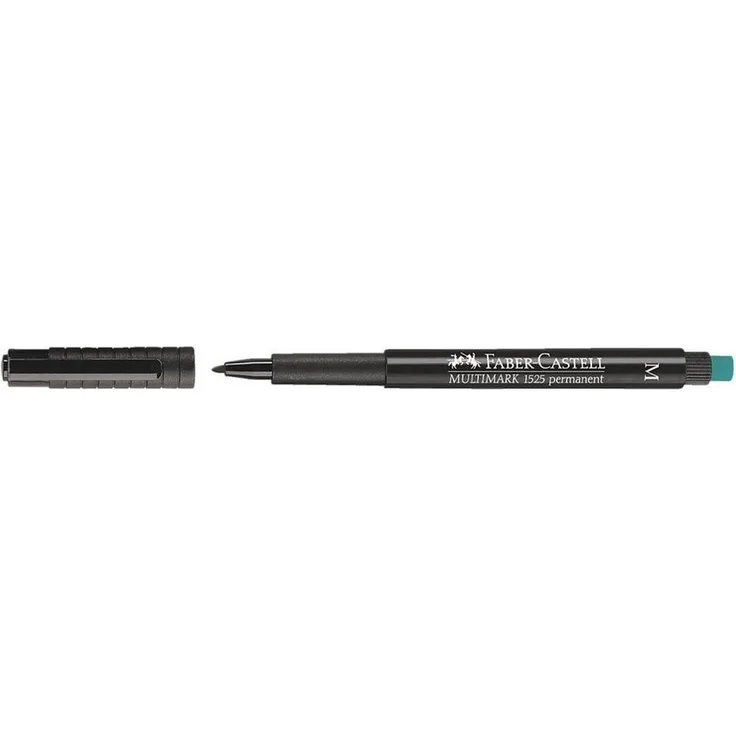 Faber-Castell Permanentmarker Multimark 1525 M, Strichstärke 1,0 mm (M), korrigierbar, Filzstift, Schwarz