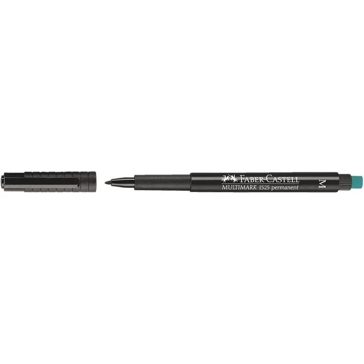 Faber-Castell Permanentmarker Multimark 1525 M, Strichstärke 1,0 mm (M), korrigierbar, Filzstift, Schwarz – Bild 1