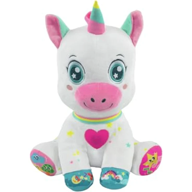 Clementoni Interaktives Baby-Einhorn, pädagogisches Plüschtier mit Sound- und Lichteffekten, ab 6 Monaten, hergestellt in Italien, Modell 55556 – Bild 2
