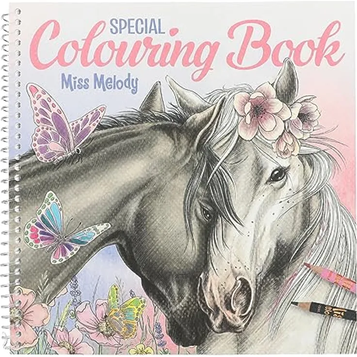 Depesche 12469 Miss Melody - Malbuch Special, mit 20 traumhaften Pferde Motiven, zum malen mit Stiften oder zarten Wasserfarben - Preisvergleich