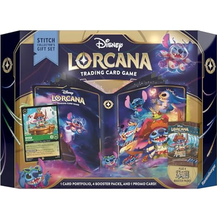 Ravensburger Disney Lorcana Trading Card Game: Azurite Sea - Stitch Collector's Gift Set (Englisch) - Foil-Promokarte und Sammelkarten-Album enthalten – Bild 2