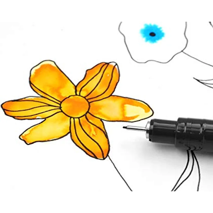 Pentel Pointliner Fineliner-Set schwarz, 5 Spitzenbreiten von 0,05 bis 0,8 mm, wasserfest, ideal zum Zeichnen und Schreiben – Bild 9