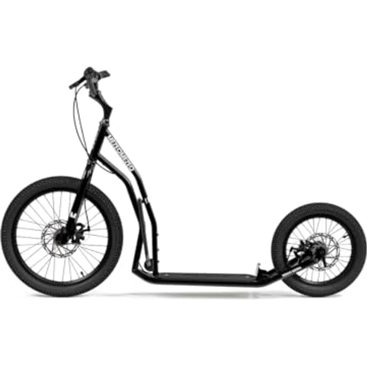 Yedoo Mezeq Tretroller, Geländetaugliches Offroad-Modell mit 20"/16" Rädern, schwarz, bis 150 kg belastbar, höhenverstellbarer Lenker – Bild 3