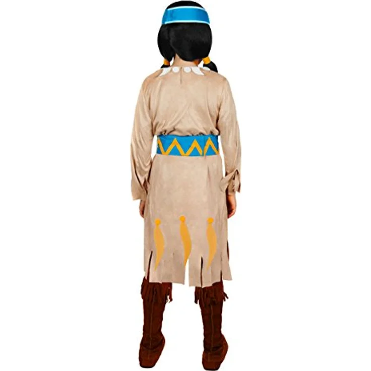 Maskworld - Yakari Regenbogen Kinderkostüm 3teilig - Indianer Kostüm Kleid für Mädchen - Lizenzprodukt Zeichentrickserie (98/104) – Bild 2