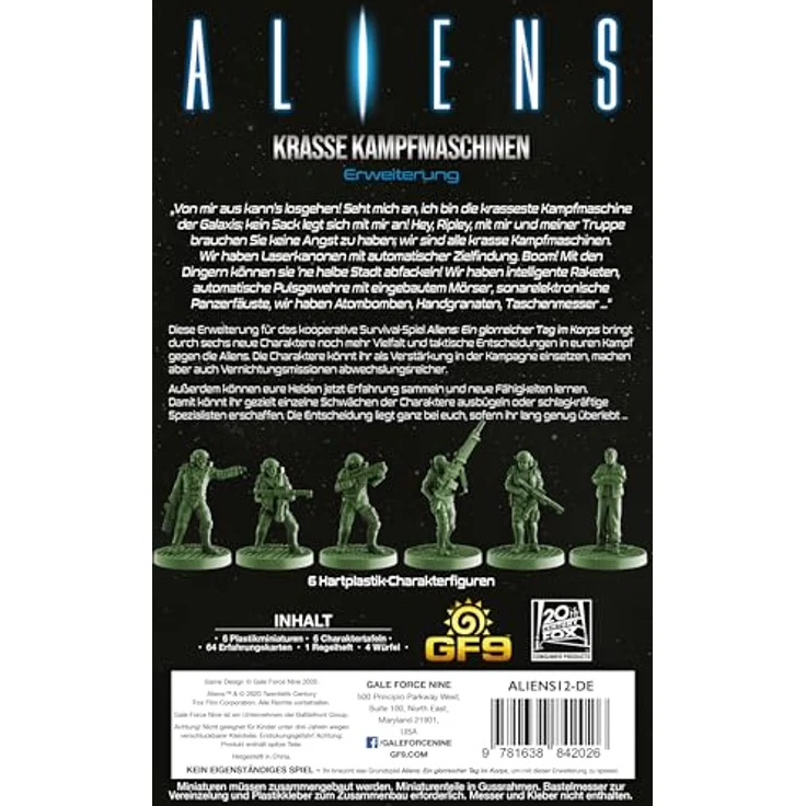 Gale Force Nine Aliens: Ultimate Badasses [Erweiterung] Updated Edition (Deutsch), Brettspiel mit idealer Qualität, robust und langlebig – Bild 5