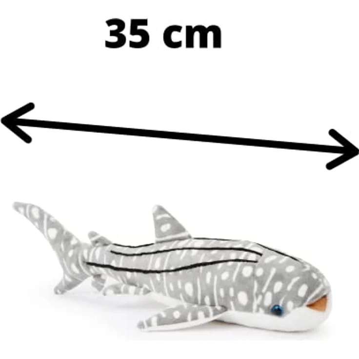 Zappi Co Walhai Plüschtier, weich gefüllt, 34-36 cm, grau, ideal zum Kuscheln und Rollenspiel, für Neugeborene und Kinder – Bild 5
