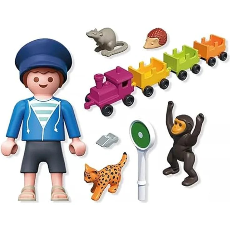 PLAYMOBIL 71951 Kleine Lokausfahrt, Spielset für Playmobil City Life mit Lokführer und Tierfiguren, nicht geeignet für Kinder unter 3 Jahren – Bild 3