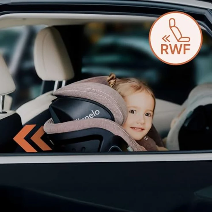 lionelo Autokindersitz HARMONY I-SIZE, von Geburt bis 12 Jahre, 0,00-36,00 kg, (Set), Basis 360'/ISOFIX/i-SIze/Gürtelalarm, Bambusstoff, viele Annehmlichkeiten – Bild 11