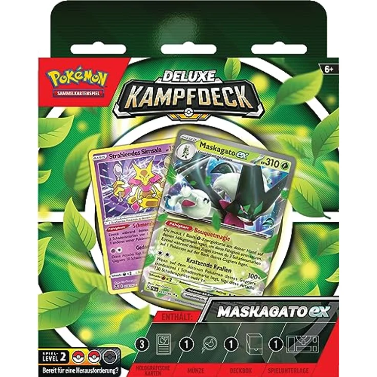 The Pokemon Company Pokémon Deluxe-Kampfdeck Maskagato-ex, 60 Karten mit 310 Lebenspunkten und Spielunterlage – Bild 2