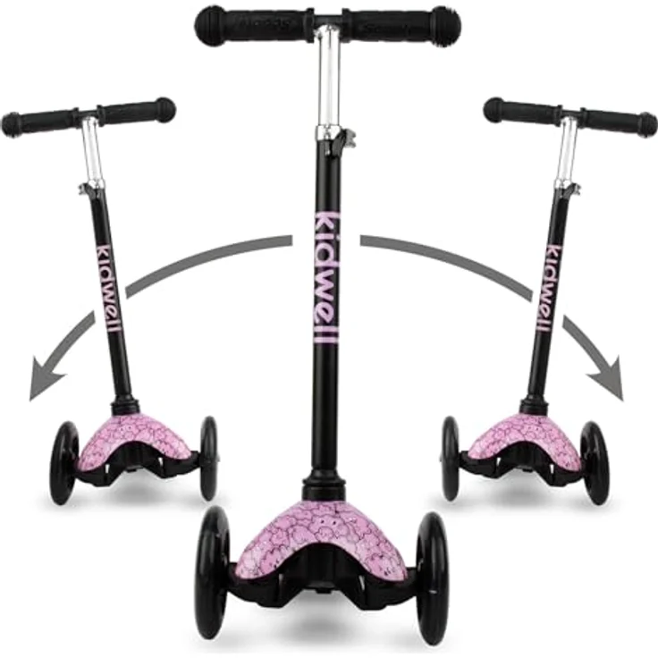 COIL Dreiradscooter, Kinderroller, Tretroller, Dreirad-Balance-Roller, Cityroller, ABEC-7-Lager, 3-stufige Lenkradverstellung, LED-Räder, Clouds – Bild 8