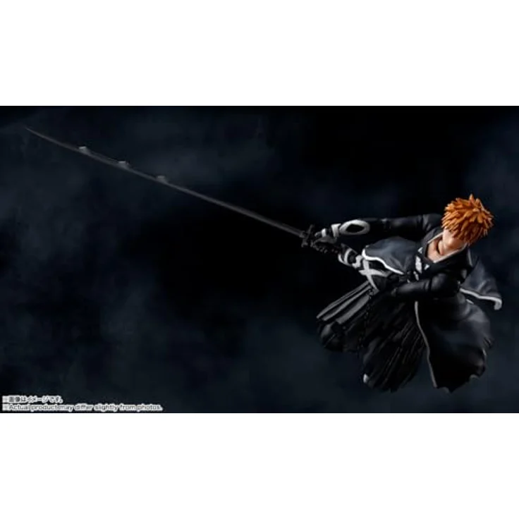 Bandai Bleach - Ichigo Kurosaki TensaZangetsu S.H.Figuart, bewegliche Sammelfigur im Bankai-Modus, 15 cm groß, inkl. 4 Gesichtsausdrücke und 3 Handpaare – Bild 8