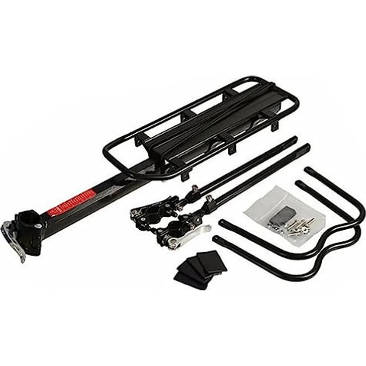 BAYLI Universal Fahrrad Gepäckträger für hinten, 50 kg belastbar, Aluminium, schnellspannend, schwarz, passend für 24-29 Zoll Fahrräder – Bild 3