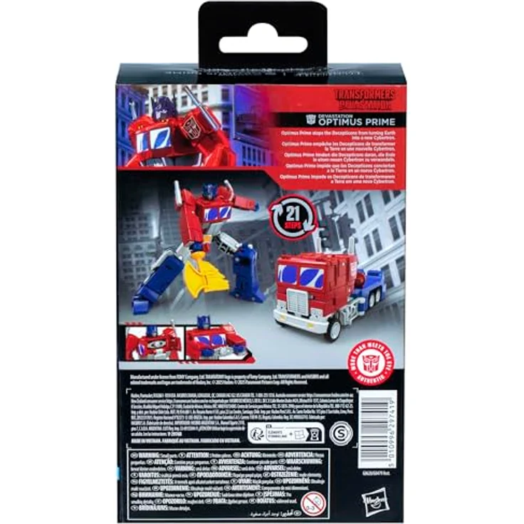 Transformers Studio Series Deluxe-Klasse, Transformers: Devastation Optimus Prime Action-Figur, 11,5 cm groß, 2 Verwandlungsmodi, beweglich, mit Energon-Axt und Matrix der Führung – Bild 5
