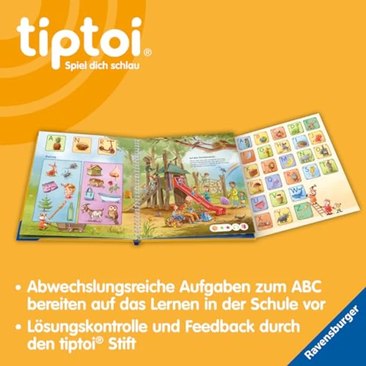 Ravensburger tiptoi® Meine Lern-Spiel-Welt - Buchstaben, Lernbuch für Kinder ab 4 Jahren, gelb – Bild 5