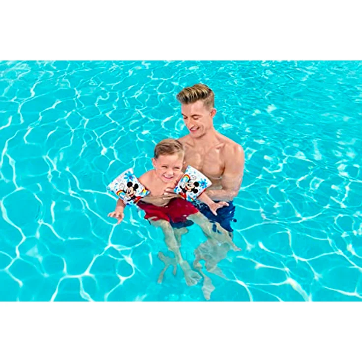 Bestway Disney Junior Schwimmflügel Mickey Mouse Clubhouse, 3-6 Jahre, strapazierfähiges PVC, 2 Luftkammern, blau – Bild 2