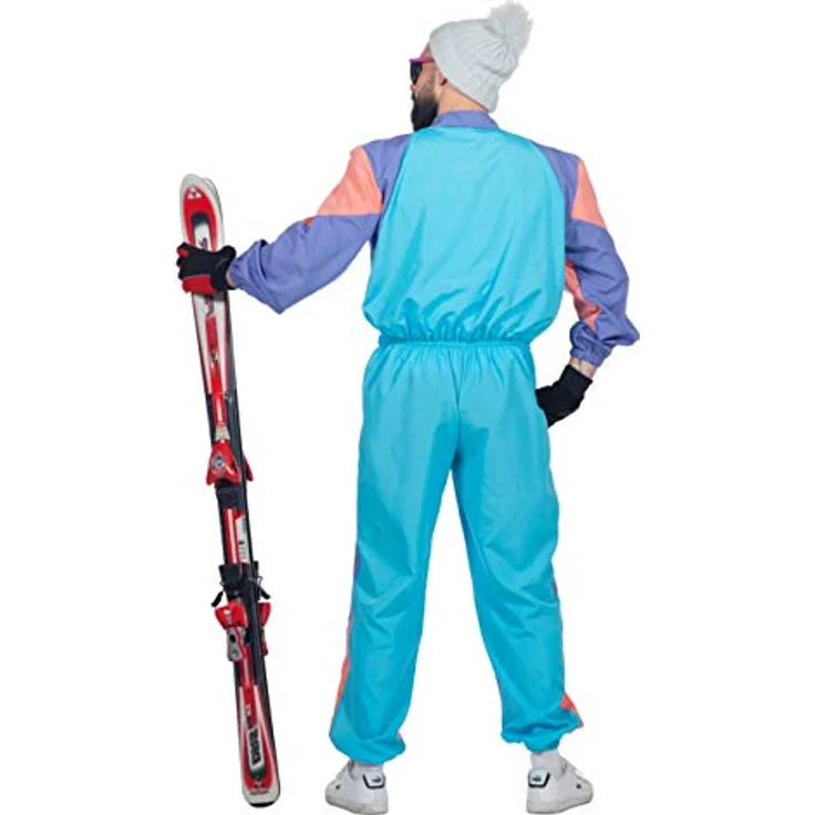 Wilbers Vintage Ski Overall (58), Retro Ski Dress für Themenpartys und Aprés-Ski-Events, 100% Polyester, bunte Farben – Bild 6