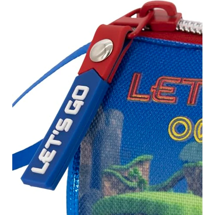 Clondo Schlampermäppchen Jungen für Sonic Fan – Rundes Stifteetui aus 600D Polyester mit robustem Reißverschluss (21x8 cm) – Bild 3