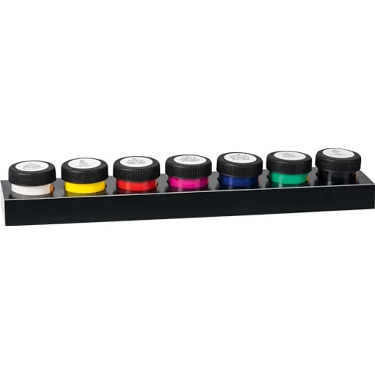 Lukas 108007 Original Schulmalfarben, 7 Farben (18ml) - Brillante Farbtöne für Papier, Leinwand, Holz und mehr, geruchsarm und wasserverdünnbar, Made in Germany – Bild 4