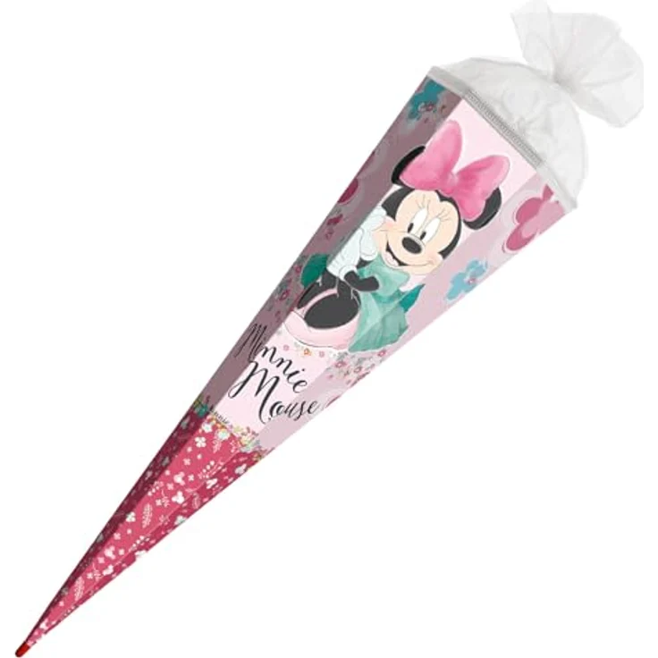 ROTH Schultüte groß Disney Minnie Mouse 85 cm, 6-eckig mit Tüllverschluss, ROT(H)-Spitze - Zuckertüte für den Schulanfang – Bild 5