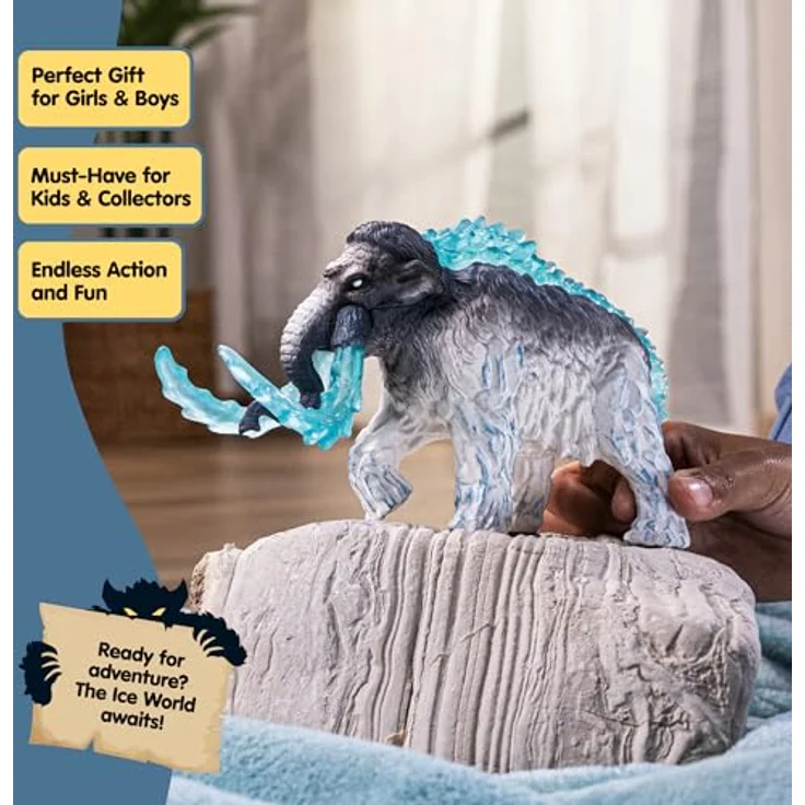 Schleich Eldrador Creatures Frostmammut, detailgetreue Figur mit abnehmbarem Zubehör, 70829 – Bild 2