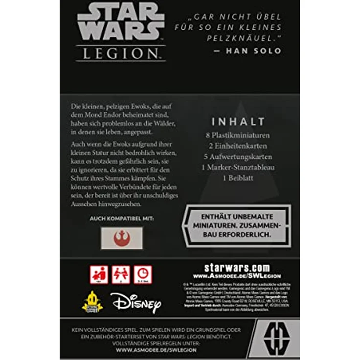 FFG Star Wars: Legion - Ewok-Krieger, Erweiterung mit 8 Miniaturen und neuen Karten für die Rebellenallianz, für 2 Spieler ab 14 Jahren (DE-Ausgabe) – Bild 3
