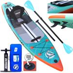 DURAERO Inflatable SUP-Board Stand up Paddling Board, Action-Cam Halterung, 330x76x15cm, bis 150kg - Blau