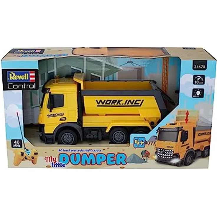 Revell Control 24678 Truck Mercedes-Benz Arocs My Little Dumper RC, Weiß - Ferngesteuertes Baufahrzeug für Kinder ab 4 Jahren – Bild 2